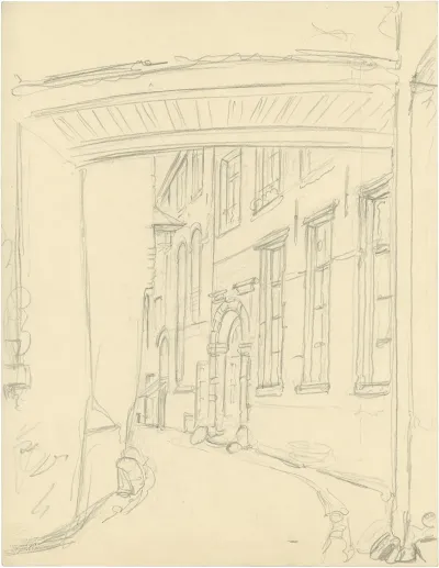 Straat Met Huizenzicht