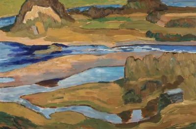 Strandbankar Vid Angermanalven Banks Of The Angerman River