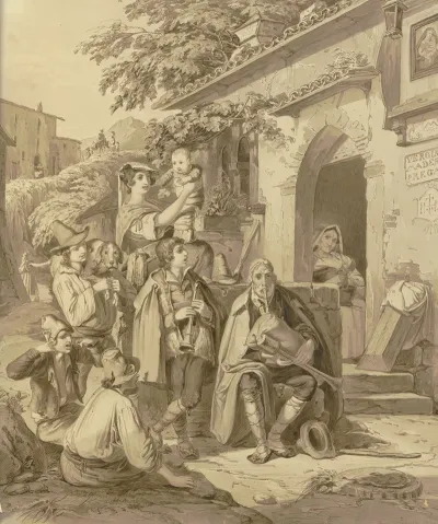 Strasenmusikanten Und Zuhorer