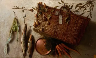 Straw Basket With Fish