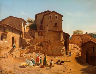 Street In Gerano In The Sabine Hills