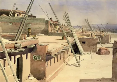 Street In The Pueblo Of Zuni New Mexico