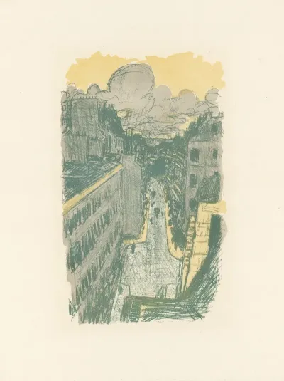 Street Scene From Above Rue Vue Den Haut