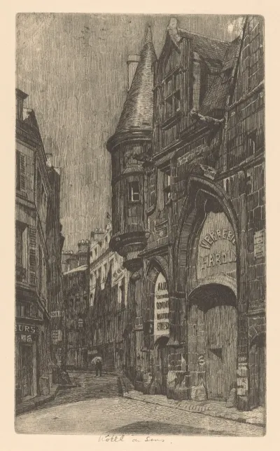 Street View With The Hotel De Sens