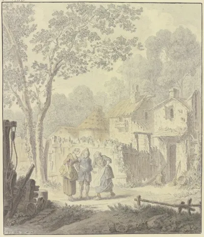 Streitszene Mit Landfeiner Dame Auf Der Dorfstrase