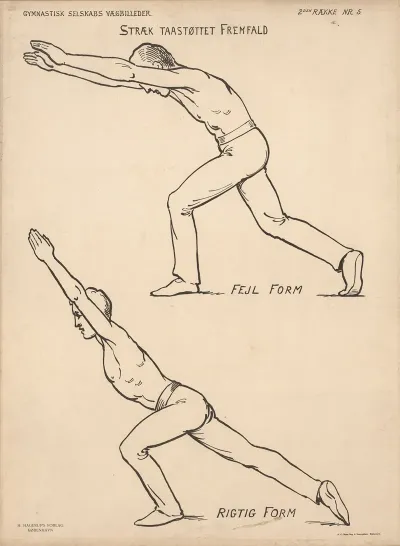 Stretch Lunge Standing Position With Toe Support Wrong Form Right Form Straek Tastottet Fremfald