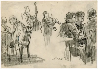 Strijkje In Een Cafe
