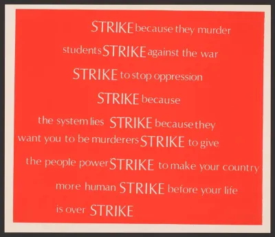 Strike Because They Murder Students Strike Against War