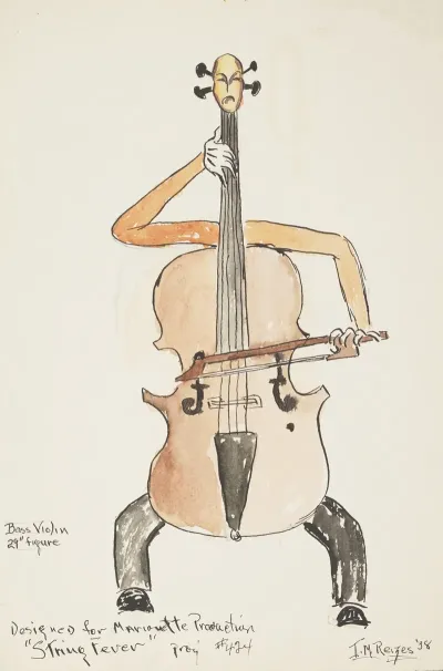 String Fevermarionette Bass Violin 29 Figure