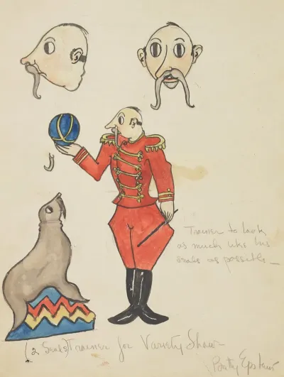String Fevermarionette Grey Seal Seal Trainer With Red Military Uniform Ball And Stick