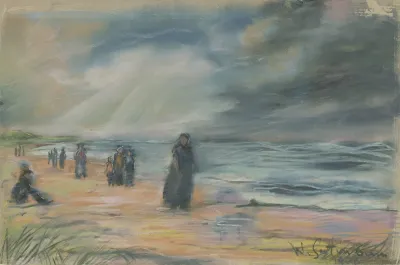Stroller At The Beach