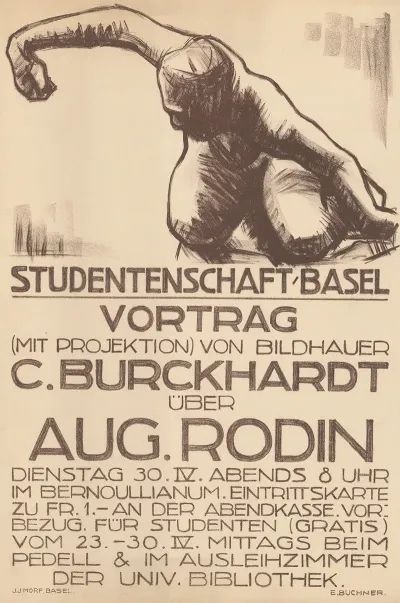 Studentenschaft Basel Vortrag C Burckhardt Uber Aug Rodin