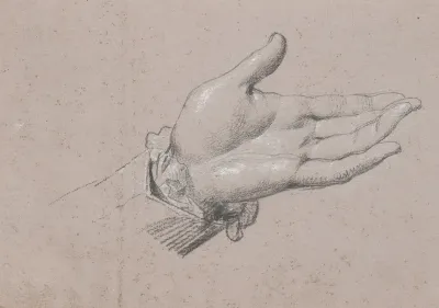 Studie Af En Venstre Hand Anvendt I Helfigursportraettet Af Frederik Den Sjette Som Kronprins Fra 1786 Pa Amalienborg