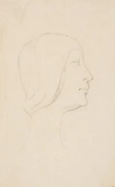 Studie Efter Francesco Lauranas Buste Af Eleonora Daragona I Museet I Palermo Profil T H