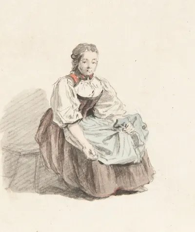 Studie Einer Bauerin In Tracht