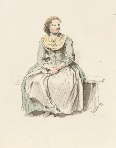 Studie Einer Frau In Tracht 2