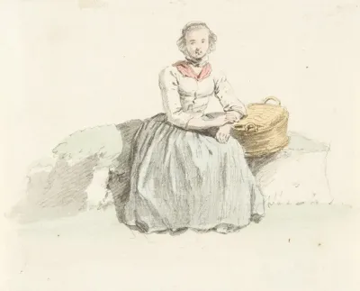 Studie Einer Frau In Tracht