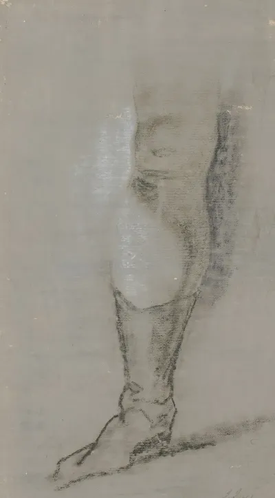 Studie Til Det Rybergske Familiebillede Johan Christian Rybergs Hojre Ben