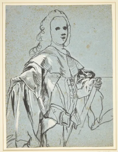 Studie Til Et Portraet Formentlig Af Ag Moltke
