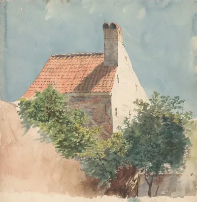 Studie Van Een Huis Van Baksteen