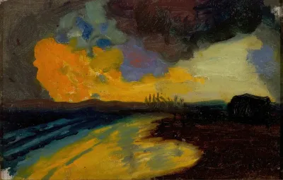 Studie Zu Sonnenuntergang Am Meer