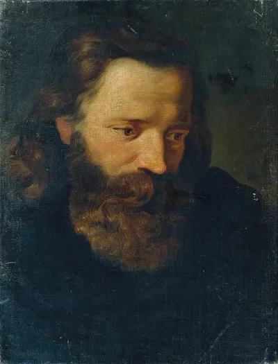 Studienkopf Eines Bartigen Mannes I
