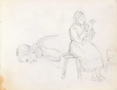 Studier Av Eldre Kvinne