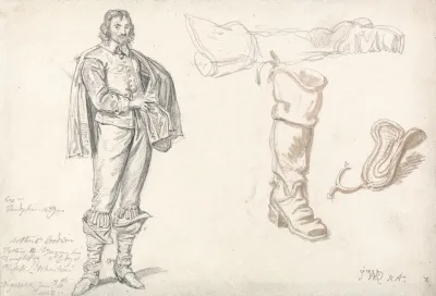 Studies After Anthony Van Dycks Portrait Of Arthur Goodwin