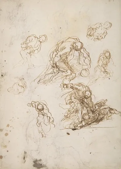 Studies For Cain Slaying Abel