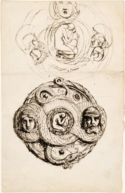 Studies For The Gold Fibula Presented To Helen Faucit