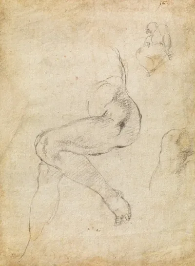 Studies For The Libyan Sibyl And A Small Sketch For A Seated Figure