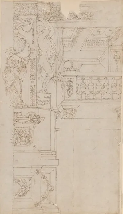 Studies For The Trompe Loeil Decorations Of Palazzo Ducale Palazzo Pitti Florence