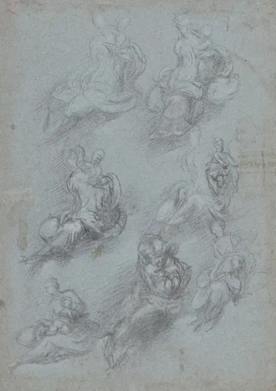 Studies For The Virgin And Child Recto