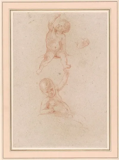 Studies For Two Seated Putti