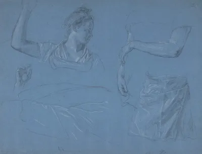 Studies Of A Woman Her Hands And Arms And Drapery