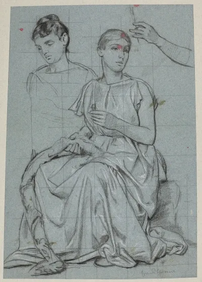 Studies Of A Woman Making A Wreath