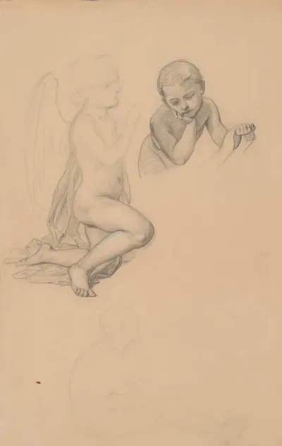 Studies Of Angels For The Painting The Immaculate Conception Of The Blessed Virgin Mary
