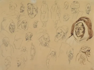 Studies Of Arab Heads And Figures