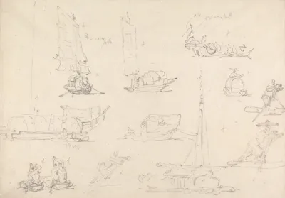 Studies Of Chinese Junks And Boatmen
