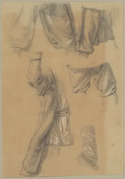 Studies Of Clothing Fragments Of Assailants To The Painting Martyrdom Of St Josaphat Kuntsevych