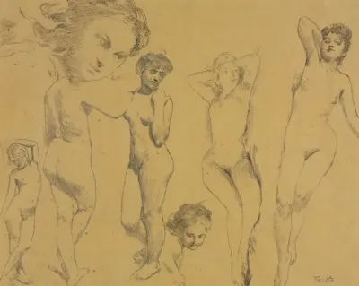 Studies Of Female Nudes