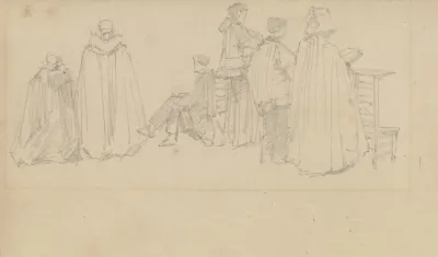 Studies Of Figures In A Church