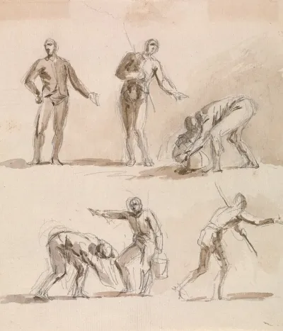 Studies Of Figures In Several Different Positions