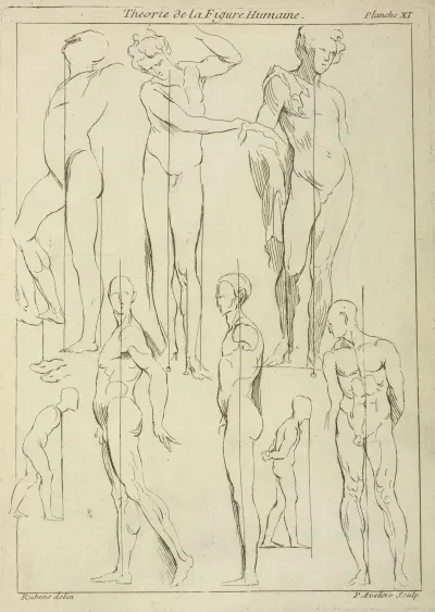 Studies Of Figures In Upright Positions