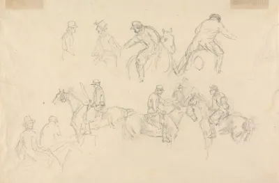 Studies Of Figures On Horseback