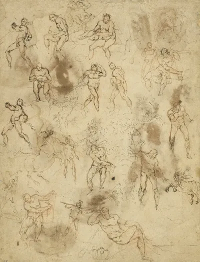 Studies Of Figures Verso