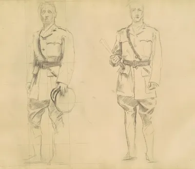 Studies Of Generals Plumer And Haig For General Officers Of World War I Recto
