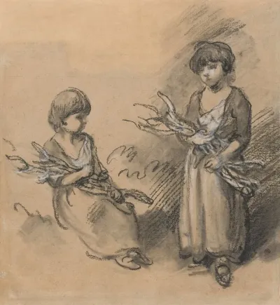 Studies Of Girls Carrying Faggots
