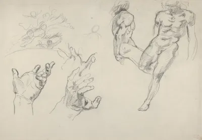 Studies Of Hands And Figures For The Salon Du Roi Palais Bourbon