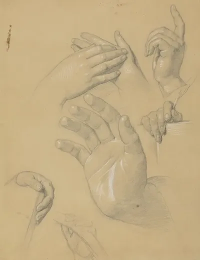 Studies Of Hands For The Painting The Immaculate Conception Of The Blessed Virgin Mary